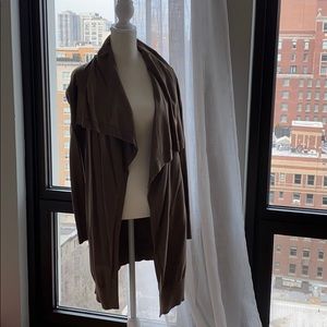 Cool Brown / Taupe Unique Closure Cardigan